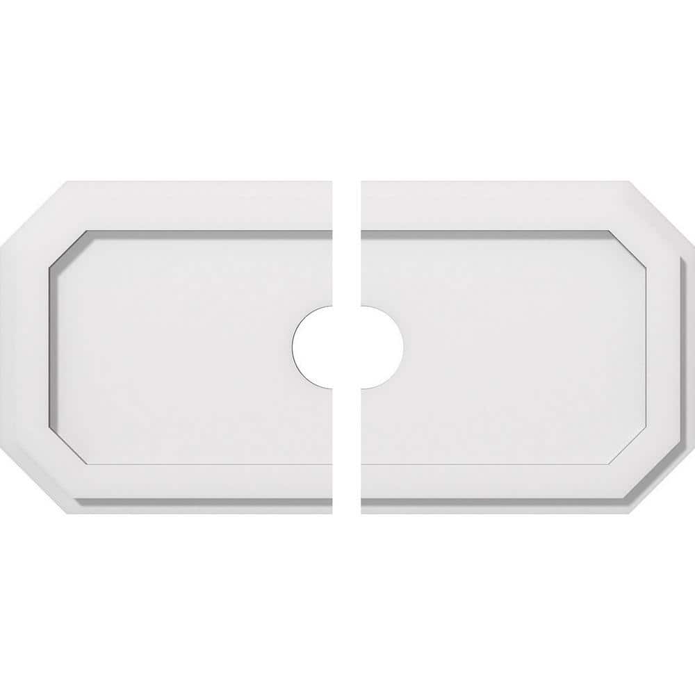 24" White PVC Contemporary Split Ceiling Medallion