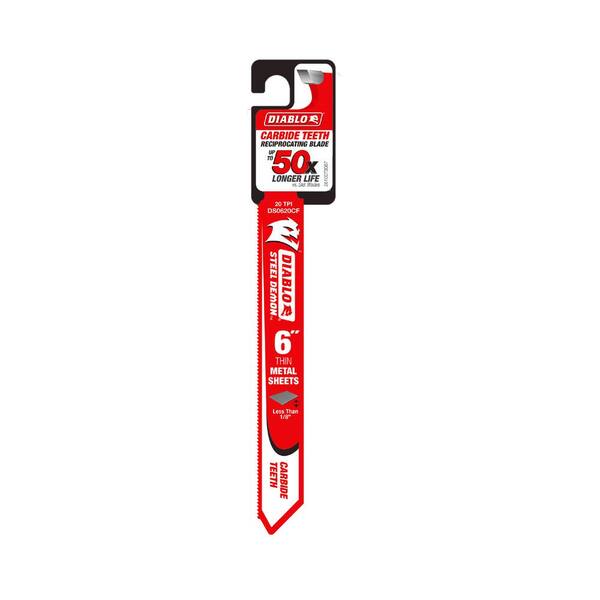 DIABLO 6 in. 20 TPI Steel Demon Carbide Strip Reciprocating