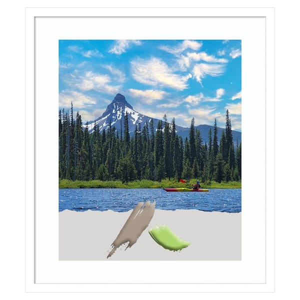 Amanti Art Svelte White Wood Picture Frame Opening Size 20 x 24 in. (Matted To 16 x 20 in.)