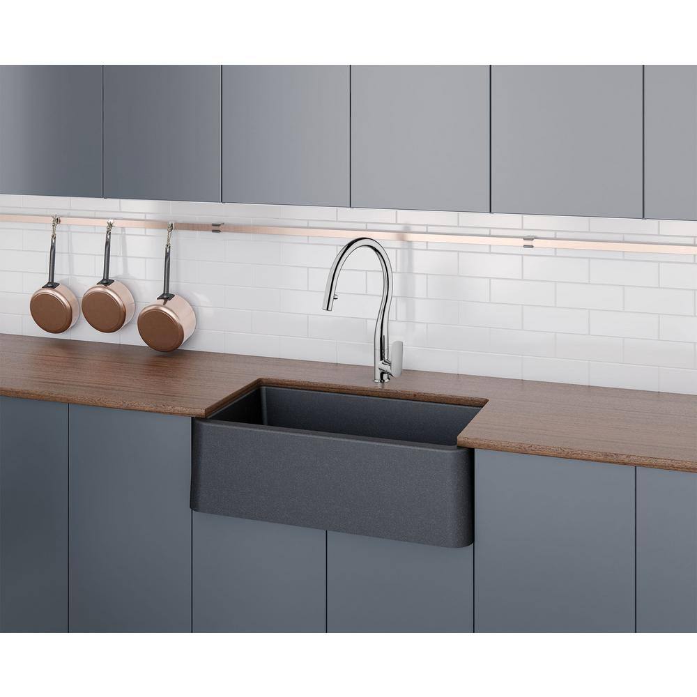 Chrome Brass Traditional Kitchen Faucet with Pull-out Spray