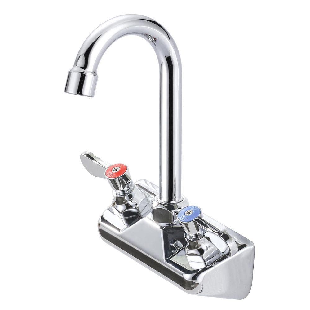 AVITAS 4 in. Center 2 Hole Wall Mounted High Arc Double Handle