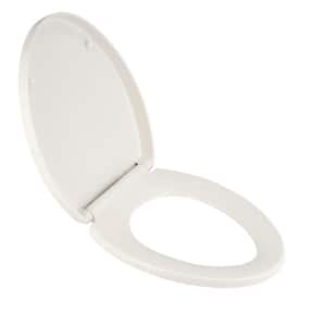 Telescoping Luxury Slow-Close EverClean Elongated Front Toilet Seat in White