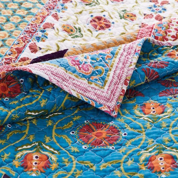Benjara Sama 5-Piece Multi-Color Floral Print Patterns