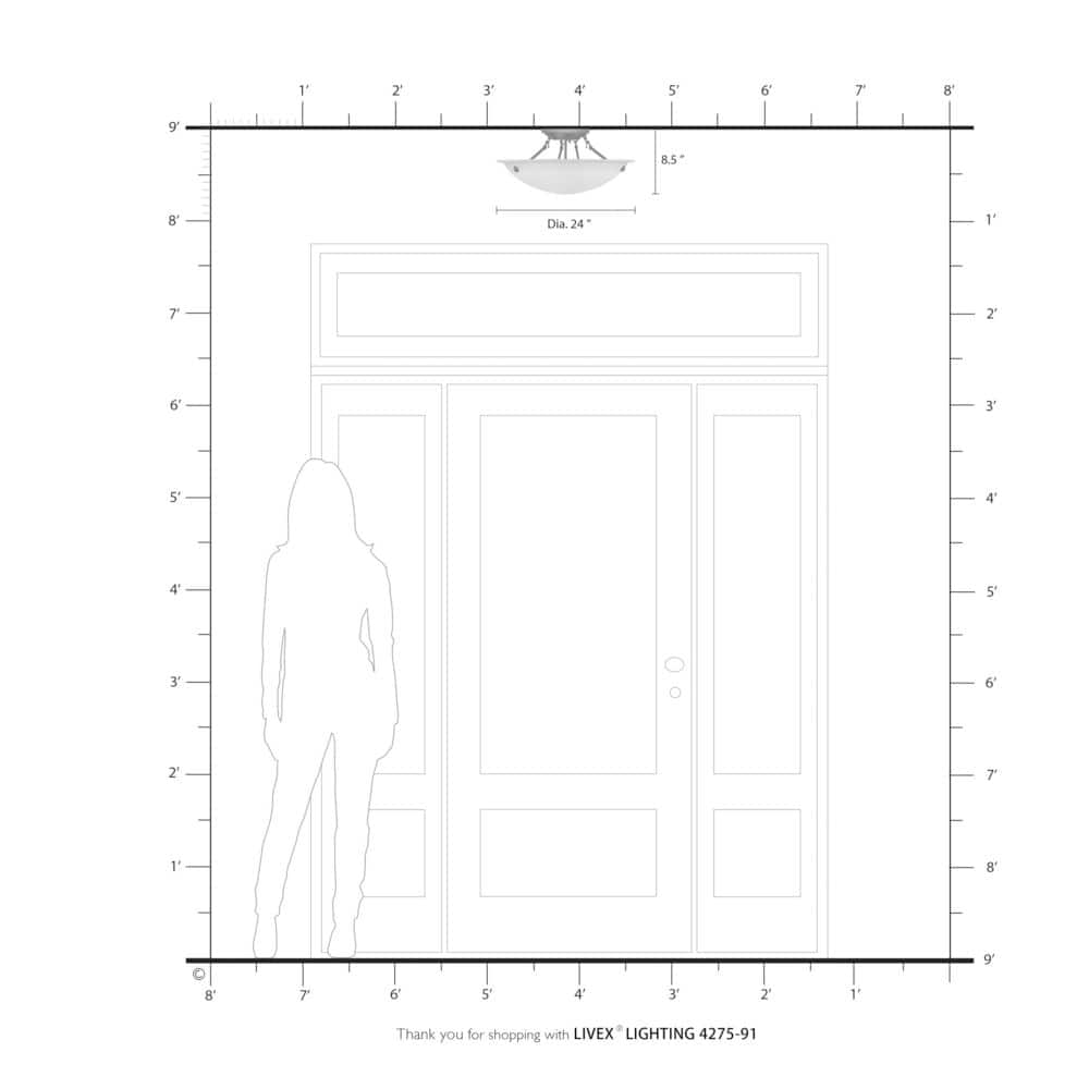 Elegant Brushed Nickel 4-Light Ceiling Fixture with White Alabaster Glass