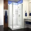 DreamLine Flex 36 in. x 36 in. x 76.75 in. Framed Corner Pivot Shower ...