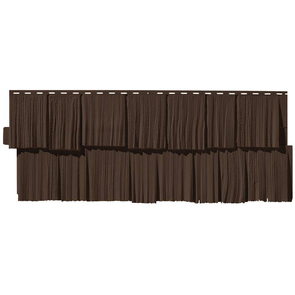 NovikShake 18.8 in. x 48.4 in. HS Hand Split Shake Polymer Siding in Coffee Bean (9 Panels Per Box, 49.4 sq. ft.) price history on PriceWatchPro