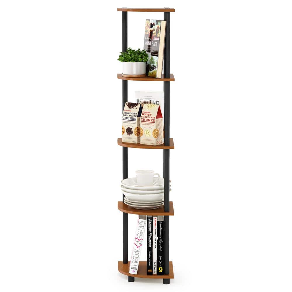 Black Corner 5-Tier Display Rack with Recycled PVC Tubes