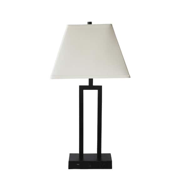 Tech Friendly Bronze Table Lamp, Home Depot Desk Lamp With Usb Port
