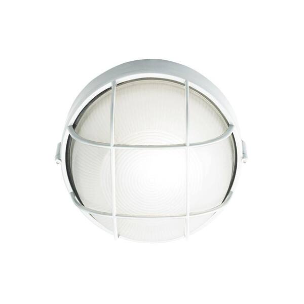 Generation Lighting Wall-Mount Outdoor White Bulkhead Light-DISCONTINUED