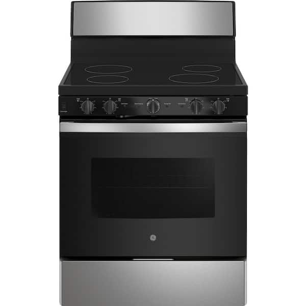 GE 30 in. 5.0 cu. ft. Electric Range with Self-Cleaning Oven in Stainless Steel