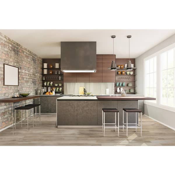 Alpine Mountain 20 MIL x 7 in. W x 48 in. L Waterproof Click Lock Luxury Vinyl Plank Flooring (19.02 sq. ft./case)