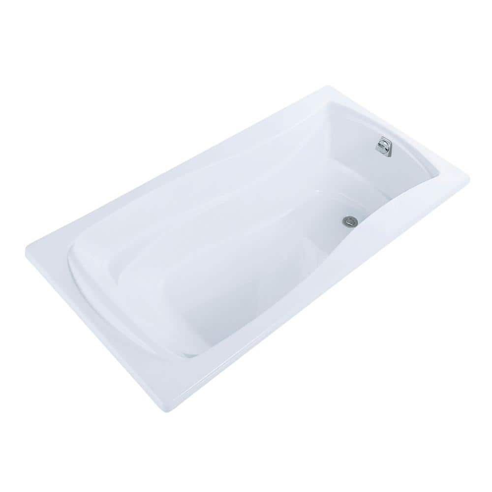 Mariposa 72 in. x 36 in. Rectangular Soaking Bathtub with Reversible Drain 