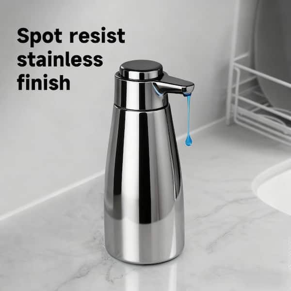 Numhew 15 oz. Matte Black Stainless Steel Liquid Soap Dispenser