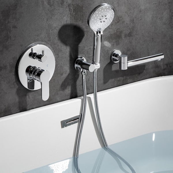 Staykiwi Single Handle 3 -Spray Shower Faucet 2.5 GPM with Pressure Balance Anti Scald in Chrome