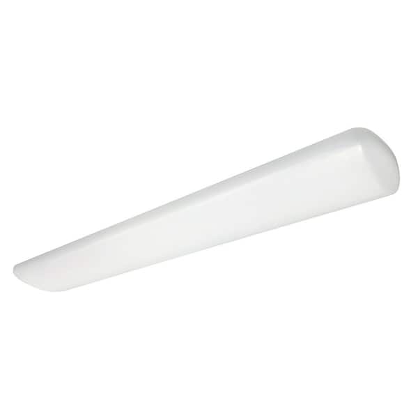 9.38 in. LED Cloud 2-Light White LED Flush Mount with White Acrylic Shade