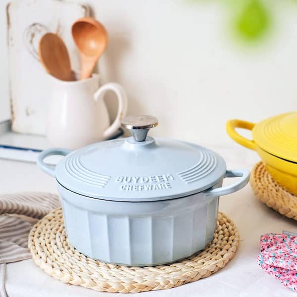 7-Qt Enameled Cast Iron Dutch Oven with Grill Lid - Shop Taste of