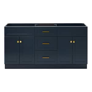 Hamlet 66 in. W x 21.5 in. D x 34.5 in. H Double Bath Vanity Cabinet without Top in Midnight Blue
