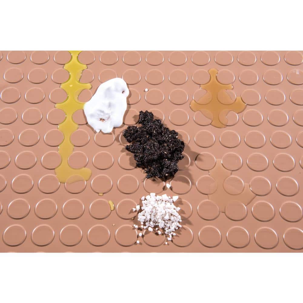 Sandstone 5' x 10' Coin Pattern Vinyl Garage Flooring