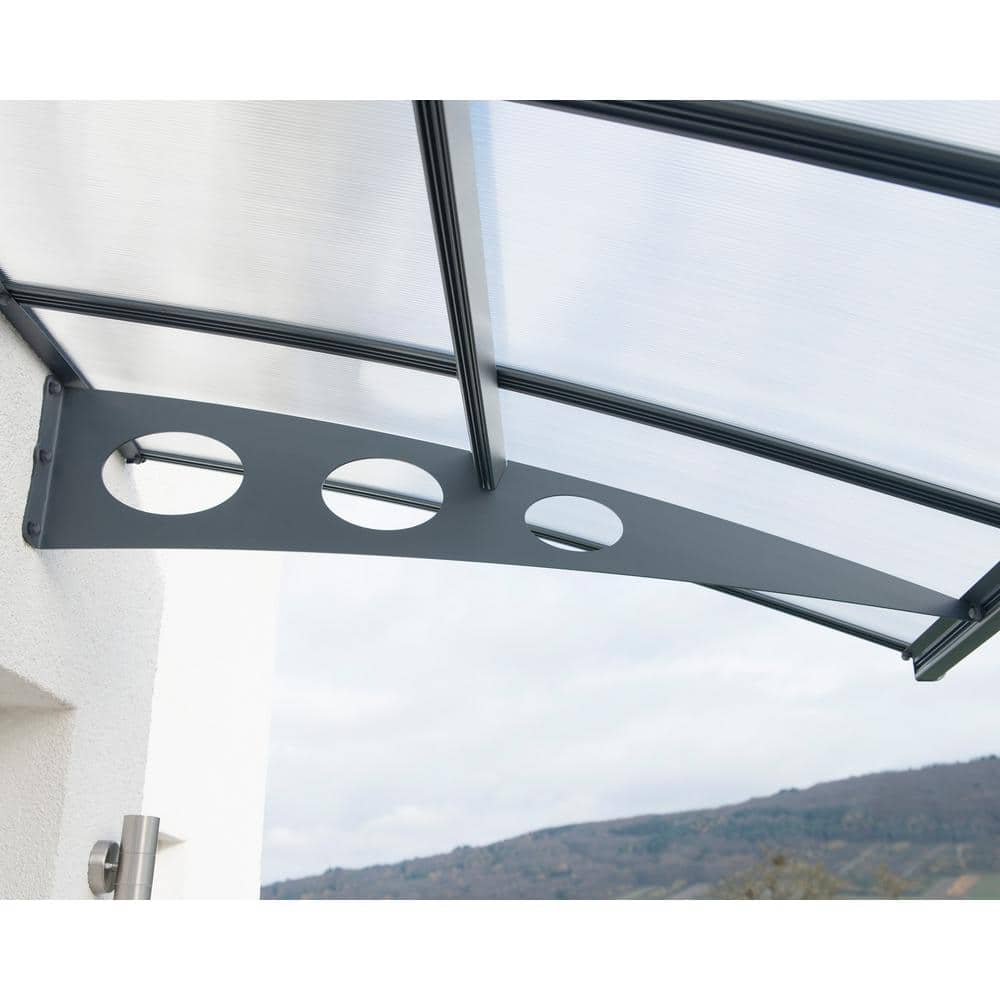 Herald 5 ft. x 22 ft. Off-White Aluminum Door and Window Awning
