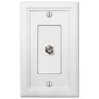 Elly 1 Gang Coax Composite Wall Plate - White