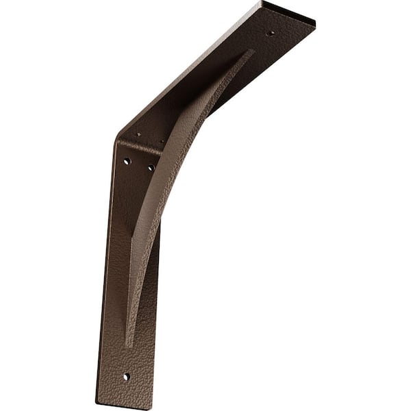 2 in. x 10 in. x 10 in. Steel Hammered Dark Bronze Legacy Bracket