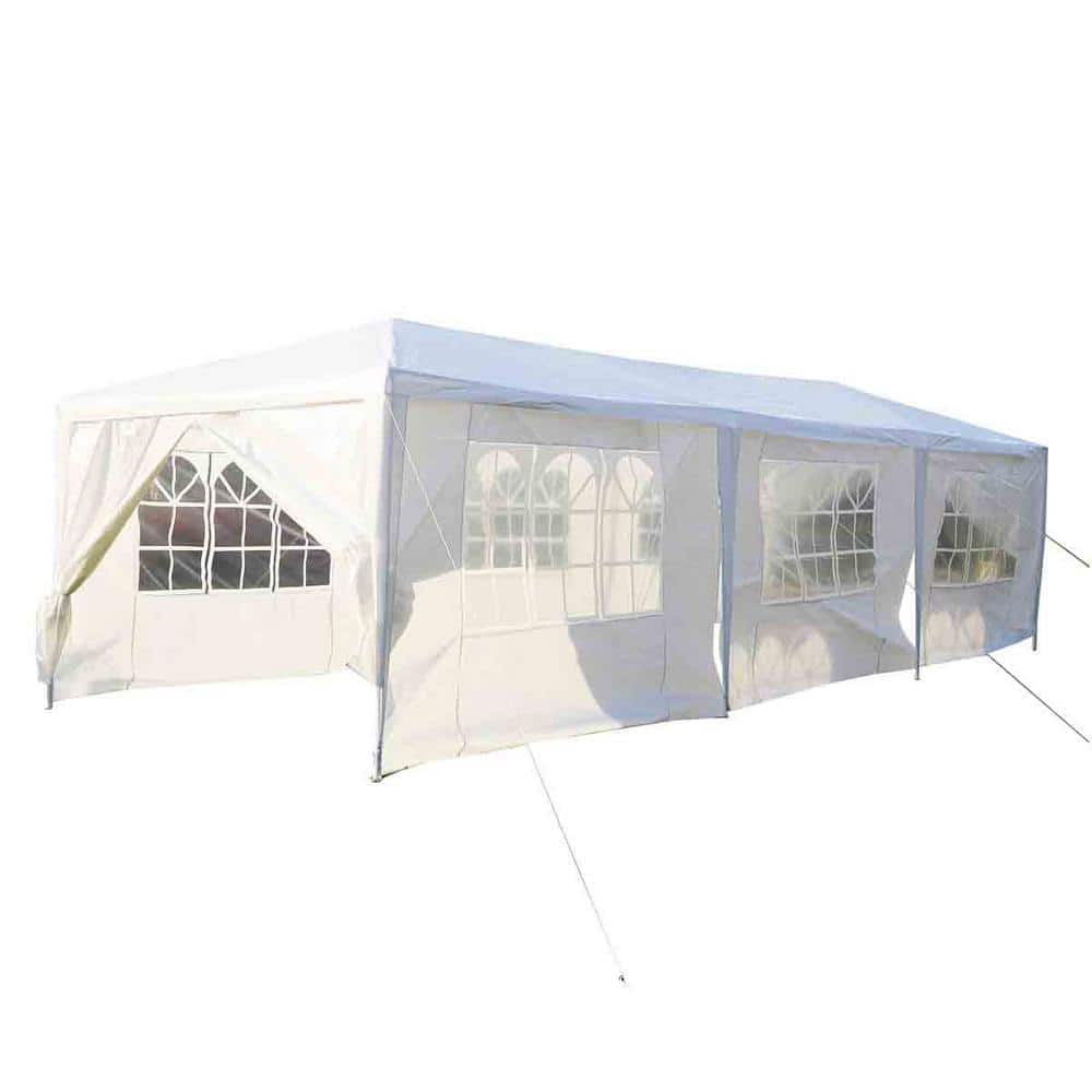 White 10'x30' Outdoor Wedding Party Canopy Tent with Removable Sidewalls