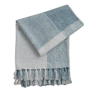 Kinsey Blue Mist Cotton Throw Blanket