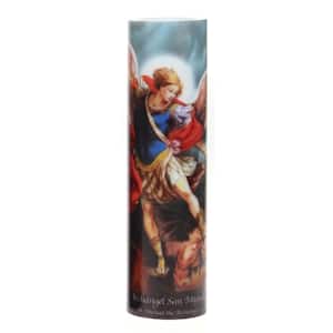 8 in. St. Michael LED Prayer Candle