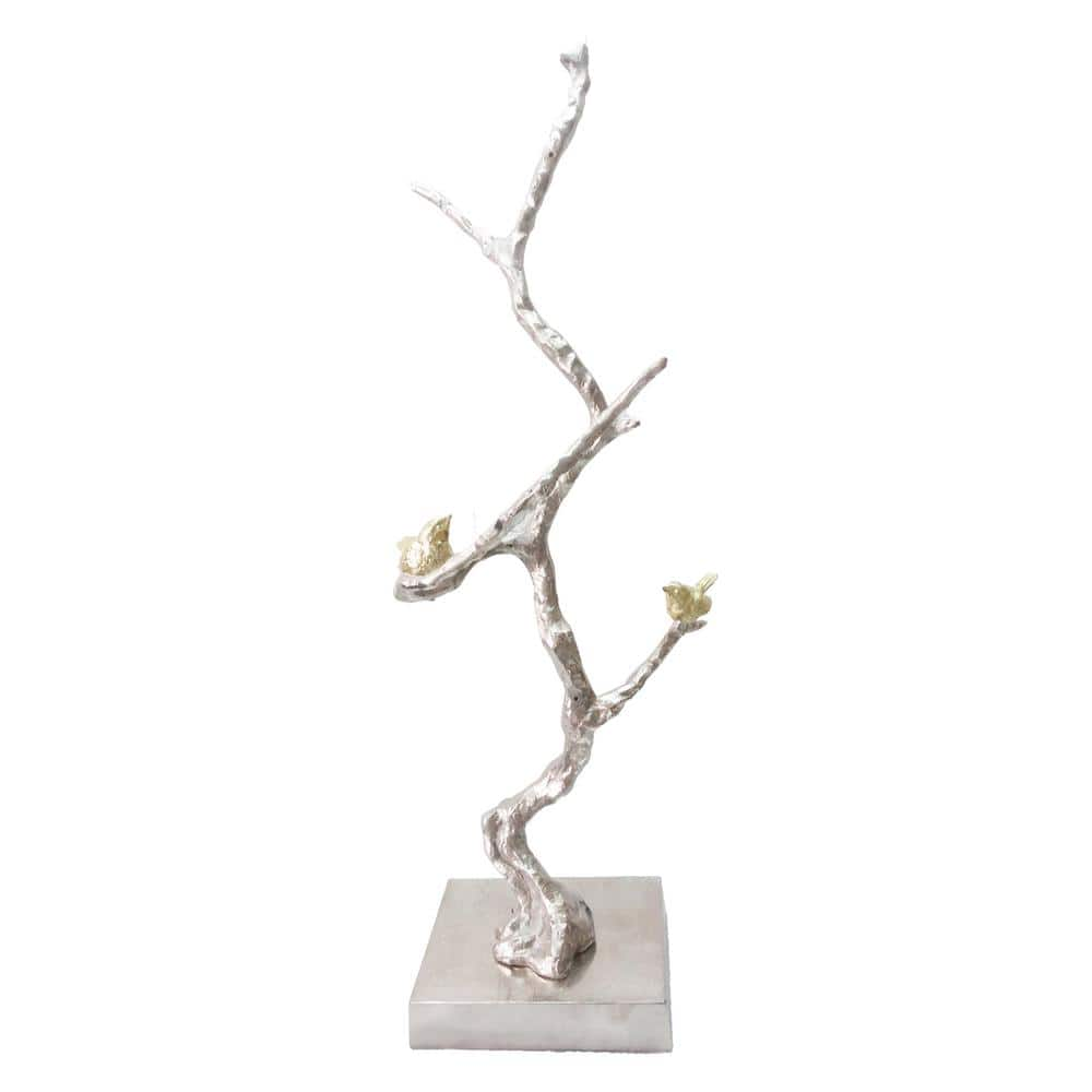 A & B Home Gold/Silver Branch Decor AV39711 - The Home Depot