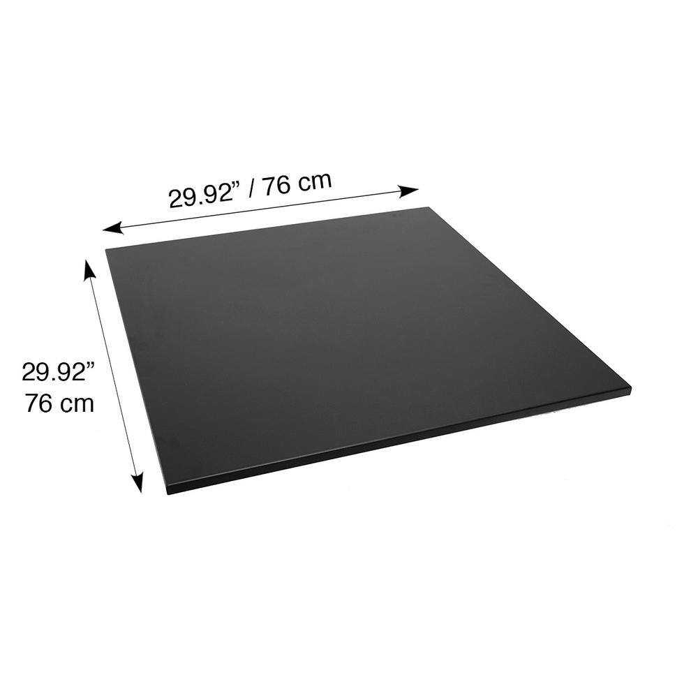 Black Steel 30" Square Fire Pit Lid