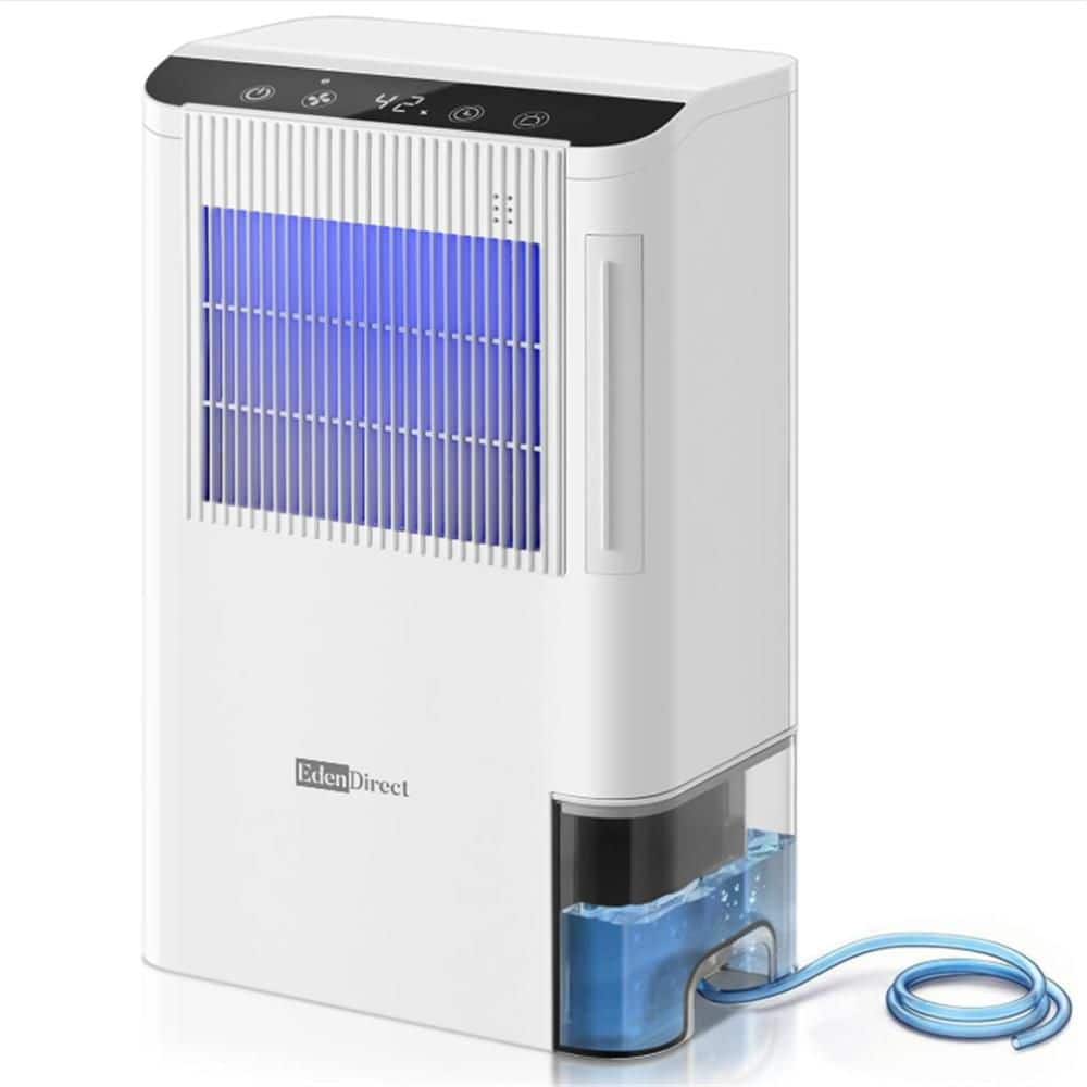 4.65 pt. 1,000 sq. ft. Quiet 30-45dB Dehumidifier for Bedroom, with Visible 0.66 Gal. Bucket, Drain Hose, in White price history on PriceWatchPro