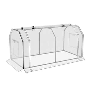 48 in. x 24 in. x 24 in. Mini Greenhouse Hexagonal Portable White House with Roll-Up Zippered Doors UV Waterproof Cover