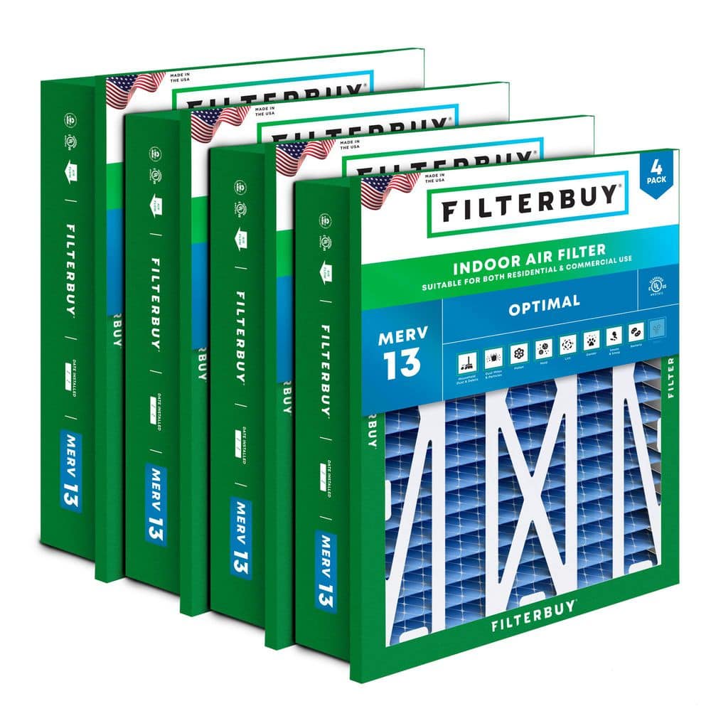 24 in. x 24 in. x 5 in. MERV 13 (FPR 10) Health Defense Pleated HVAC Furnace Air Filters for Honeywell Grille (4-Pack) price history on PriceWatchPro