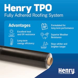 Single-Ply Roofing Thermoplastic Olefin (TPO) Synthetic Roll Membrane (White) 10 ft. x 50 ft. (500 sq. ft.)