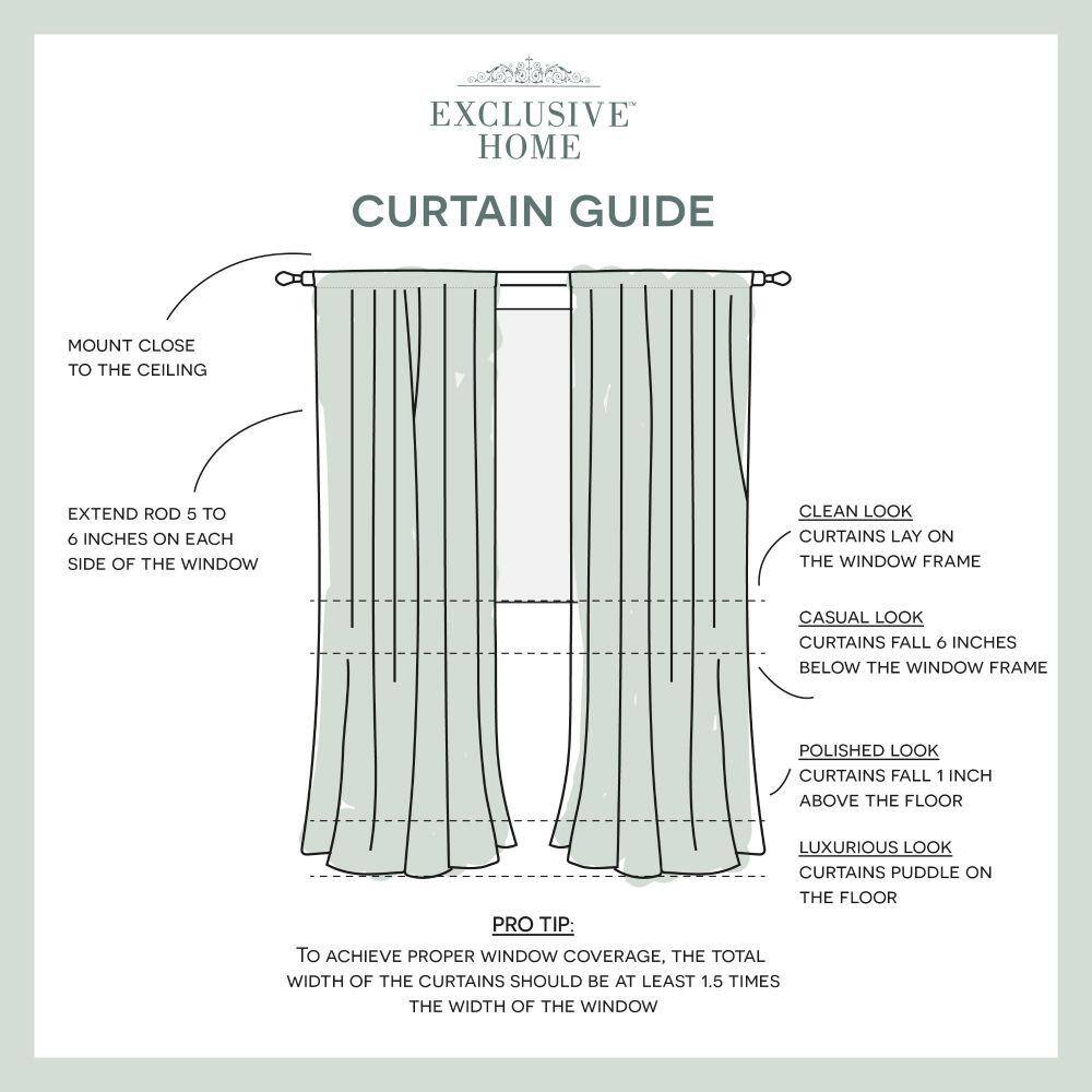 Winter White Sheer Rod Pocket Curtain Panels with Pouf Applique, Set of 2