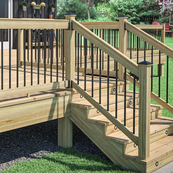 4-Step Ground Contact Pressure Treated Pine Stair Stringer