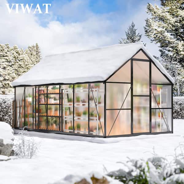 はざわ アクアリウムバブル高さ180cm/6層ストレート 2台セット VIWAT 8 ft. W x 14 ft. D Greenhouse for Outdoors, Polycarbonate