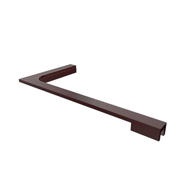 DreamLine 12 in. L-Bar Support Bracket (Left Wall Installation) for 10 mm (3/8 in.) Glass in Oil Rubbed Bronze