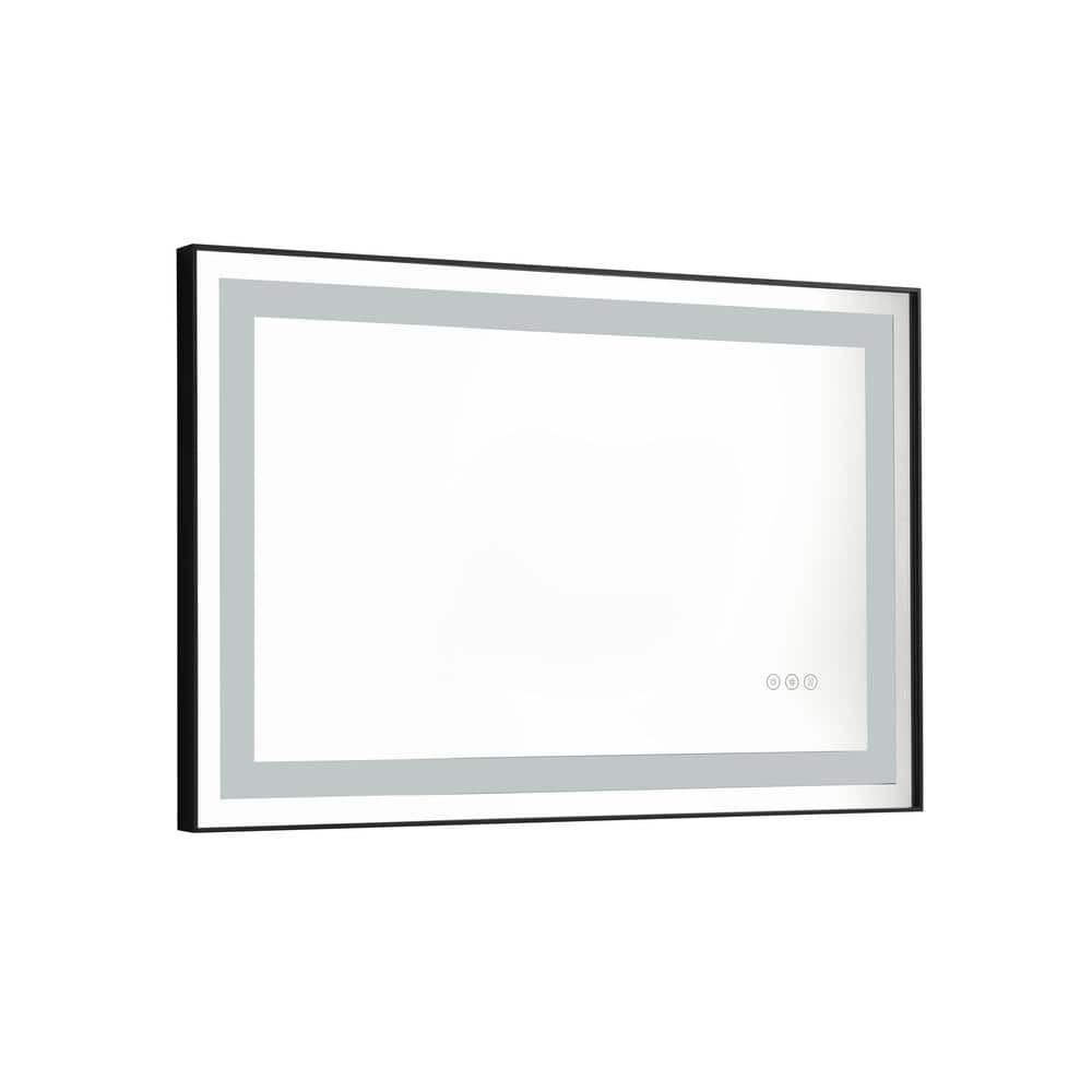 36 in. W x 24 in. H Rectangular Framed LED Lighted with High Lumen Anti-Fog