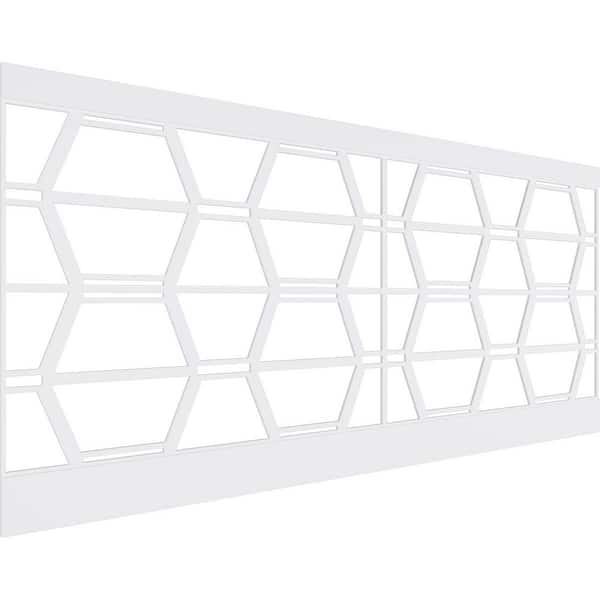 Ekena Millwork 44 in. H x 94-1/2 in. W 28.92 sq. ft. Greeley PVC Wainscot Paneling Kit