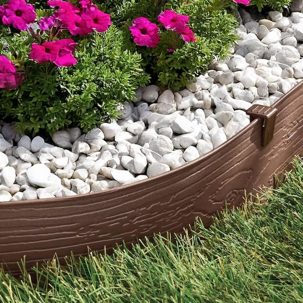 20 ft. Brown Composite Edging with Stakes