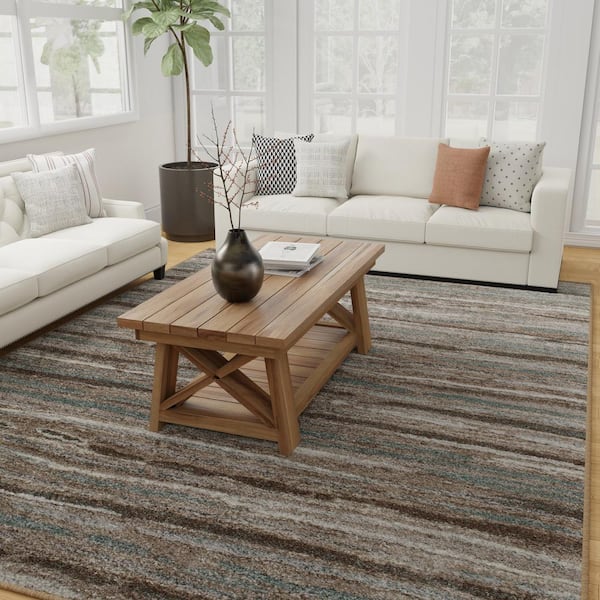 Home Decorators Collection Shoreline Multi 8 ft. x 10 ft. Striped