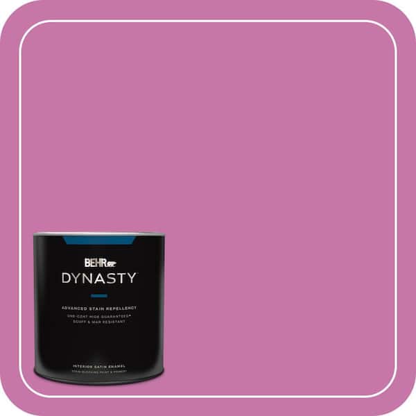BEHR DYNASTY 1 qt. #680B-5 Strawberry Freeze Satin Enamel Interior Stain-Blocking Paint & Primer