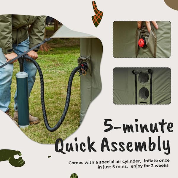 【美品】GoGlamping　SKYEYE＆SKYEYE FLY 10 ft. x 13 ft. Inflatable Camping Tent, Waterproof and