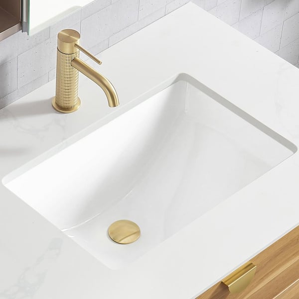 Lyon 20.9 in. Rectangular Ceramic Undermount Bathroom Sink with Overflow in White