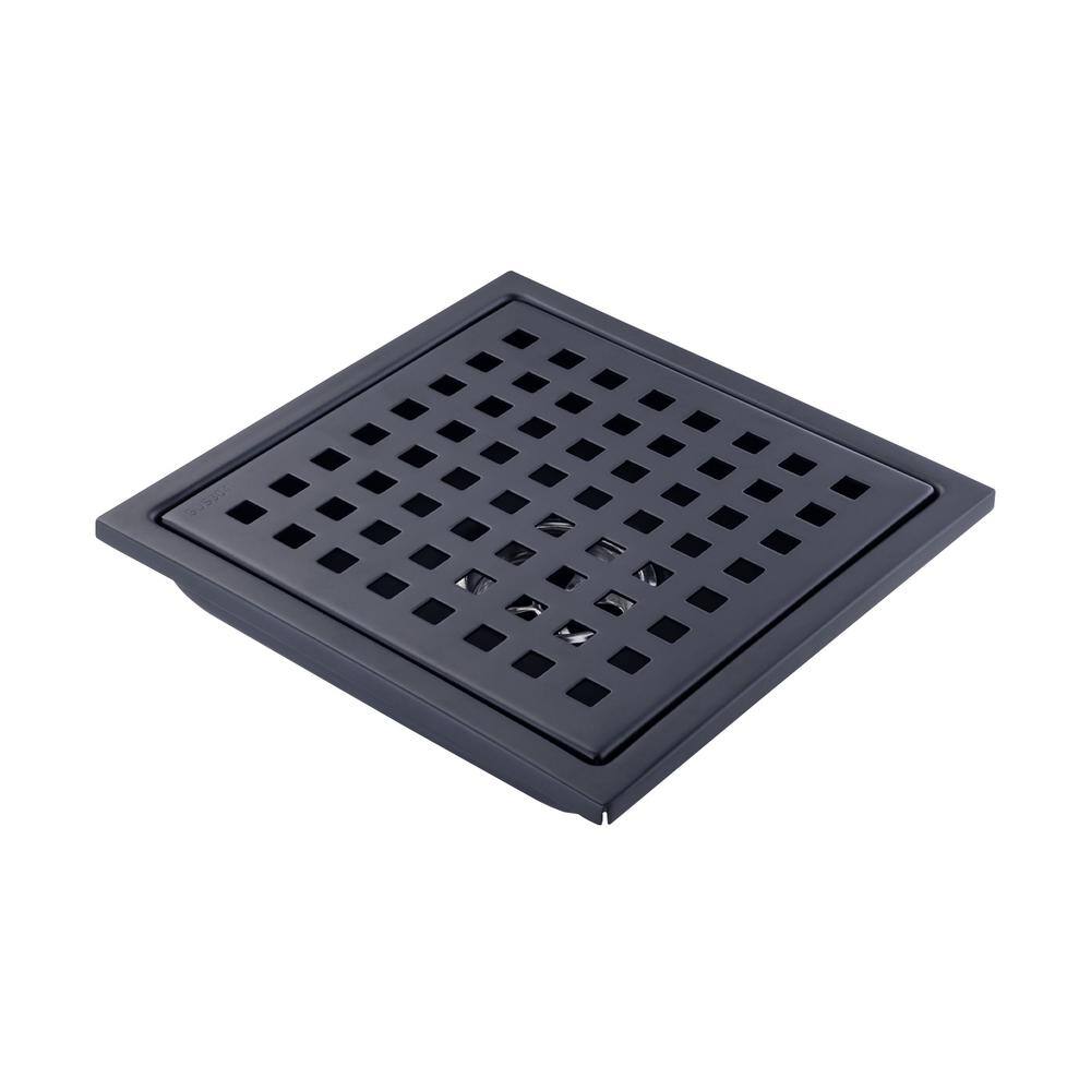 6 in. Square Stainless Steel Shower Drain in Matte Black price history on PriceWatchPro