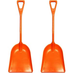 43 in.  Plastic Snow Shovel with Inches Long Plastic Handle Durable Multi-Purpose Plastic Snow Shovel (2-Pack)