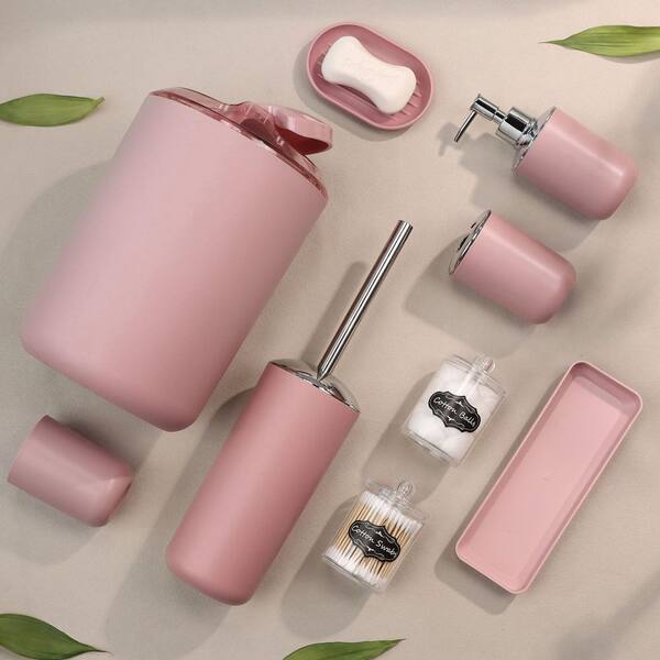 Numhew 9-Piece Bathroom Set with Soap Dispenser & Dish, Toothbrush