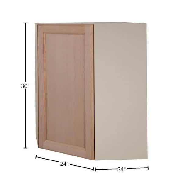 Hampton Assembled 24x36x12 in. Wall Diagonal Cabinet in Unfinished Beech Hampton Assembled 24x36x12 in. Wall Diagonal Cabinet in Unfinished Beech