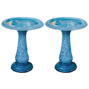 Highly decorative Stone-cast Birdbath With Round Bowl 23kg By DGS Statues